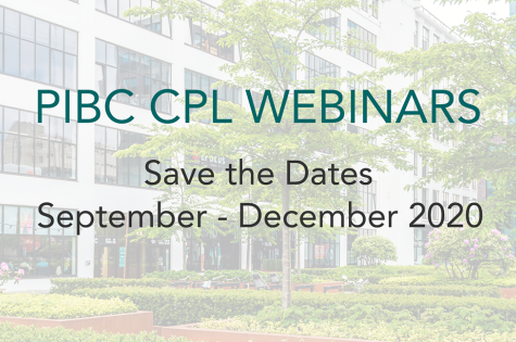 PIBC webinars save the dates